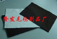黑色毛氈不織布，針刺無(wú)紡布，黑色毛氈布